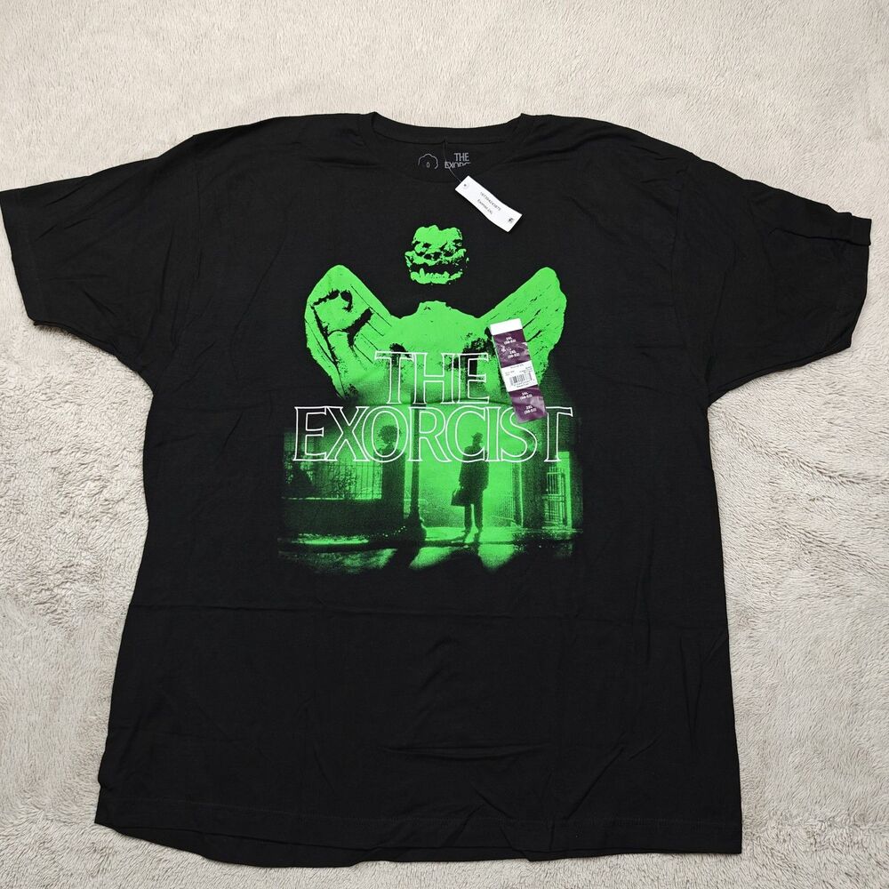 The Exorcist T-Shirt Men's 2XL 50/52 Black 70s Horror Movie Tee NWT
